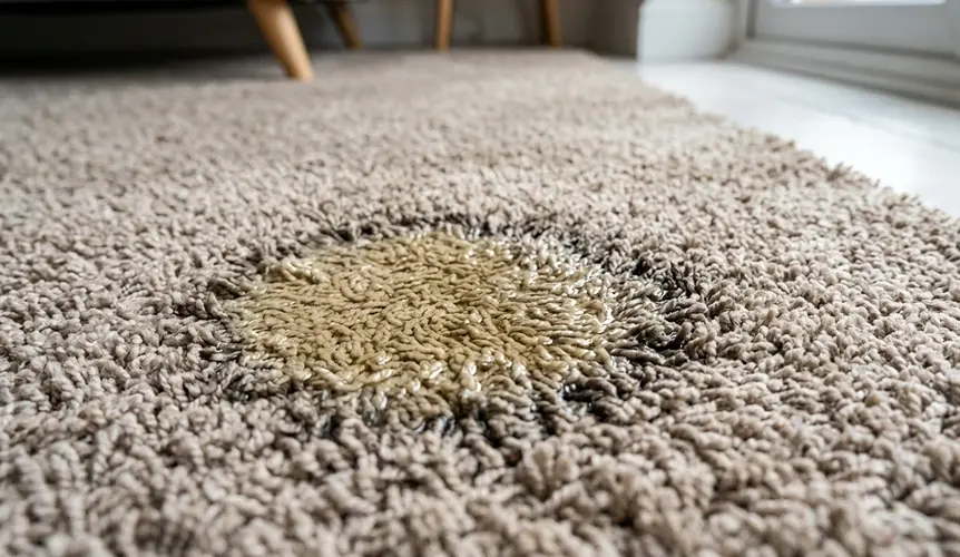 Dog Urine Soaking Into Carpet Fibers