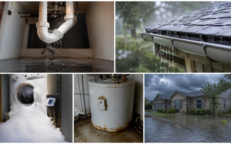 Household Water Damage Montage